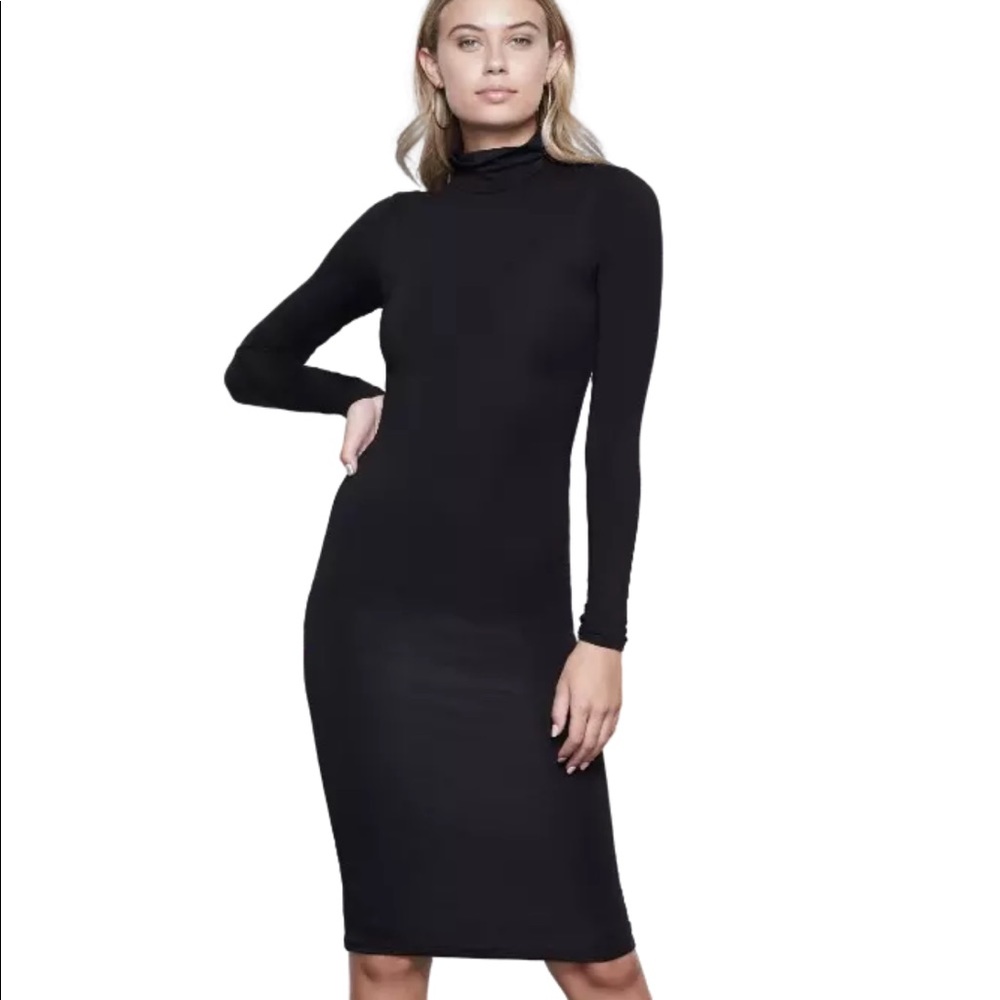 Good American Black Long Sleeve Dress